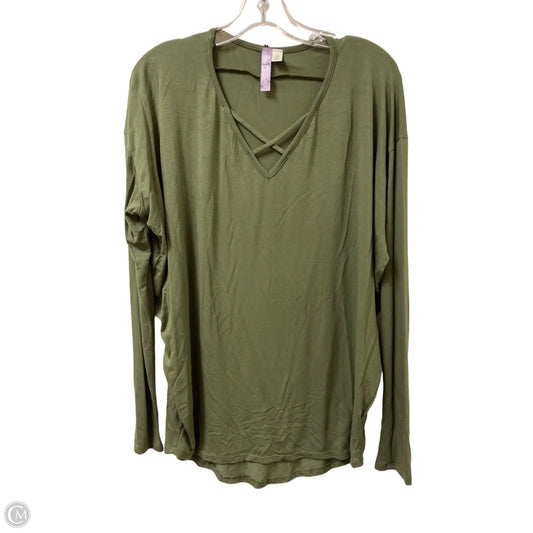 Top Long Sleeve By Alya In Green, Size: M