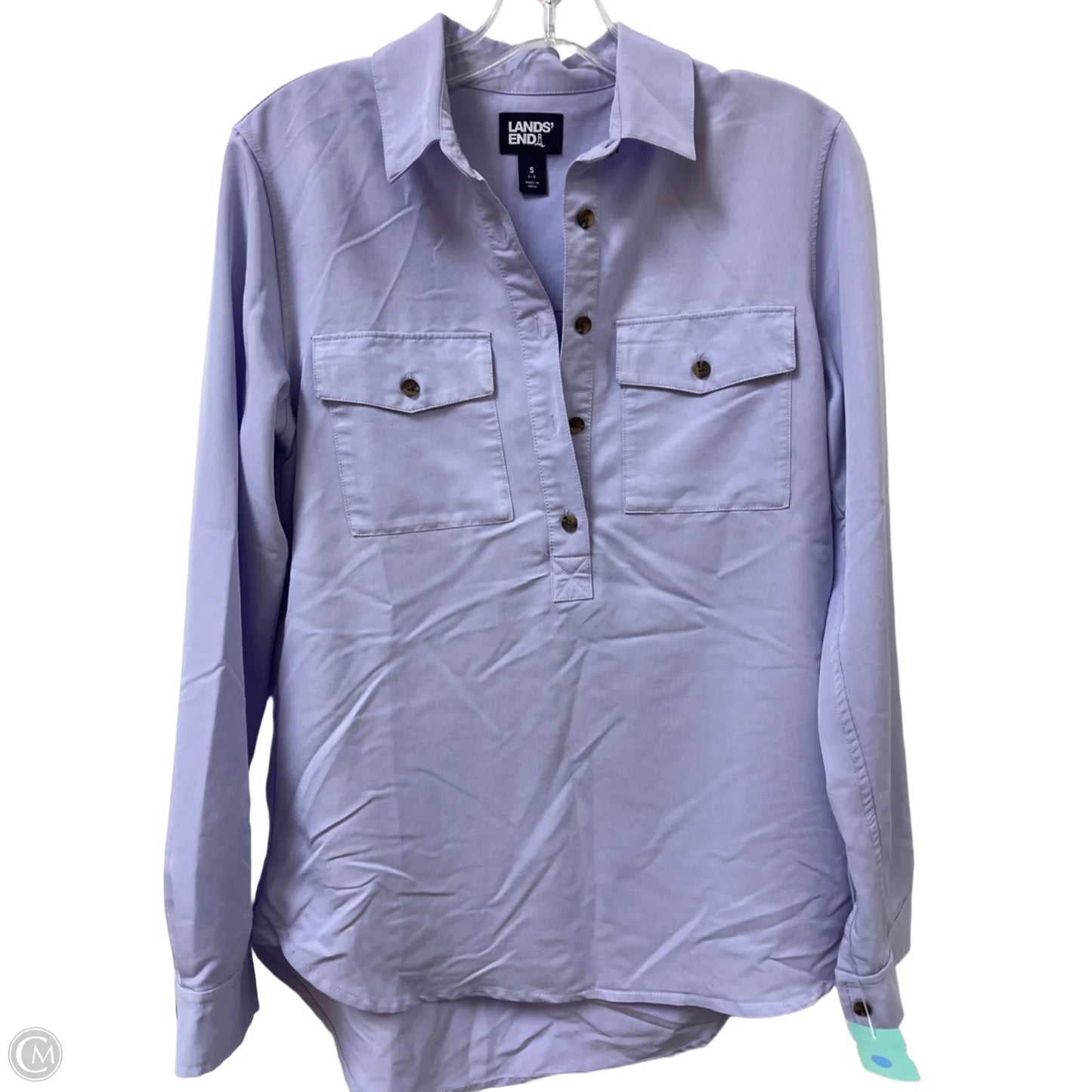 Top Long Sleeve By Lands End In Purple, Size: S