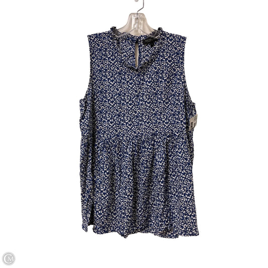 Top Sleeveless By Rachel Zoe In Blue & White, Size: S