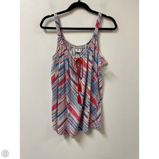 Top Sleeveless By Cabi In Blue & Red, Size: M