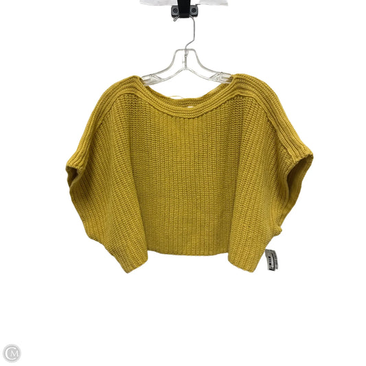 Sweater Short Sleeve By Moth In Yellow, Size: S