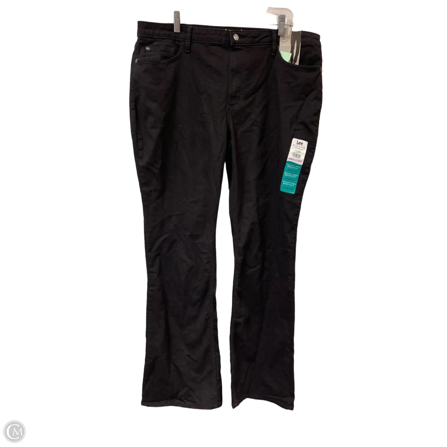 Jeans Boot Cut By Lee In Black Denim, Size: 20