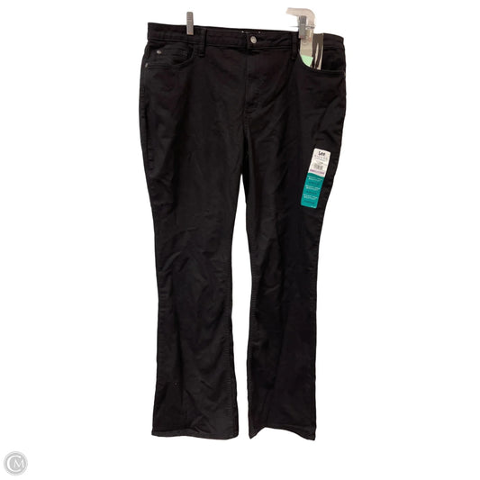 Jeans Boot Cut By Lee In Black Denim, Size: 20
