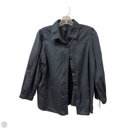 Blouse Long Sleeve By Who What Wear In Black, Size: L