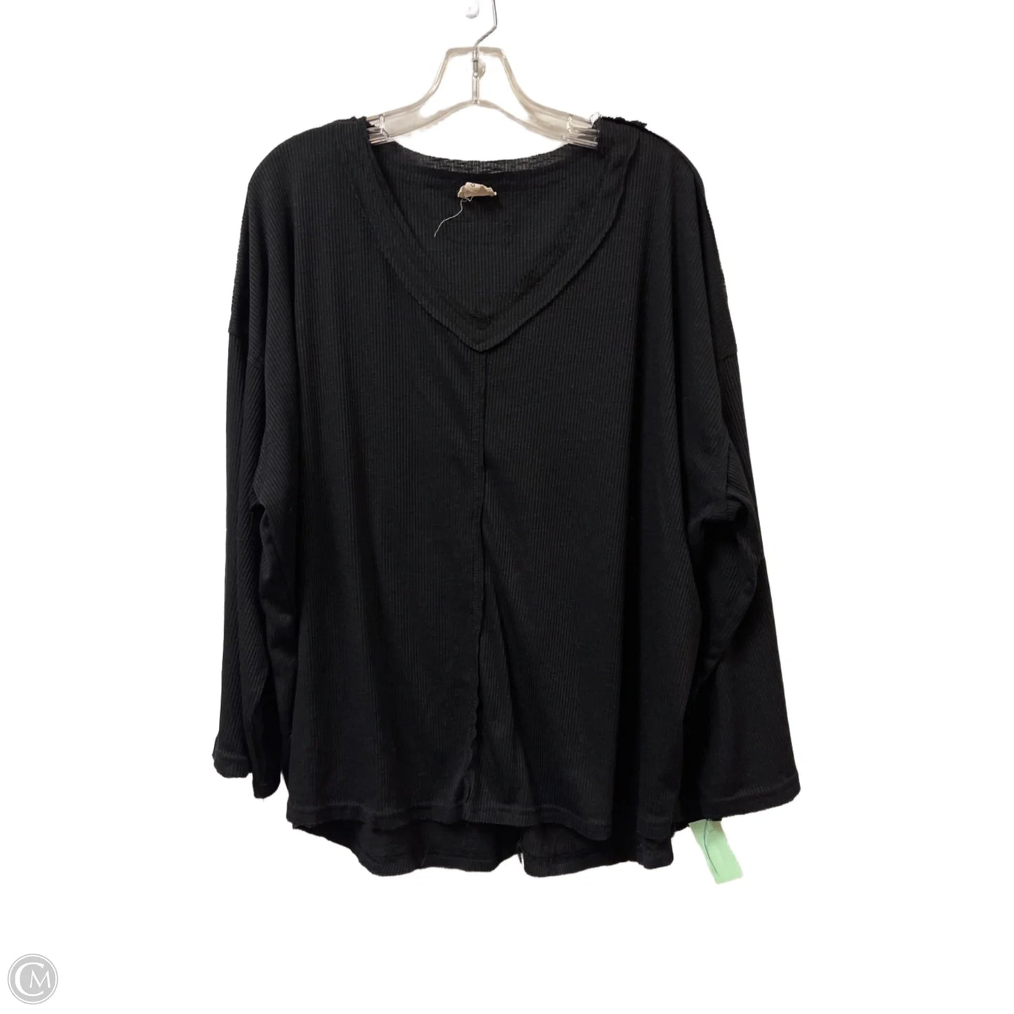 Top Long Sleeve By Pol In Black, Size: S
