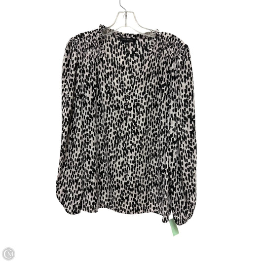 Top Long Sleeve By Zac And Rachel In Black & White, Size: Xl