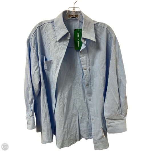 Blouse Long Sleeve By Shein In Blue, Size: Xs