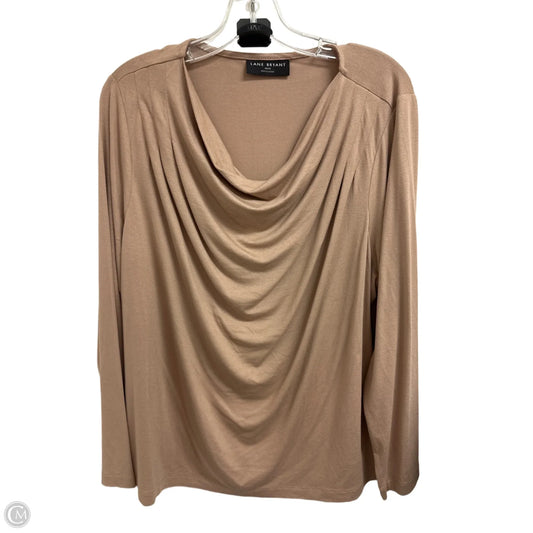 Top Long Sleeve By Lane Bryant In Brown, Size: 2x