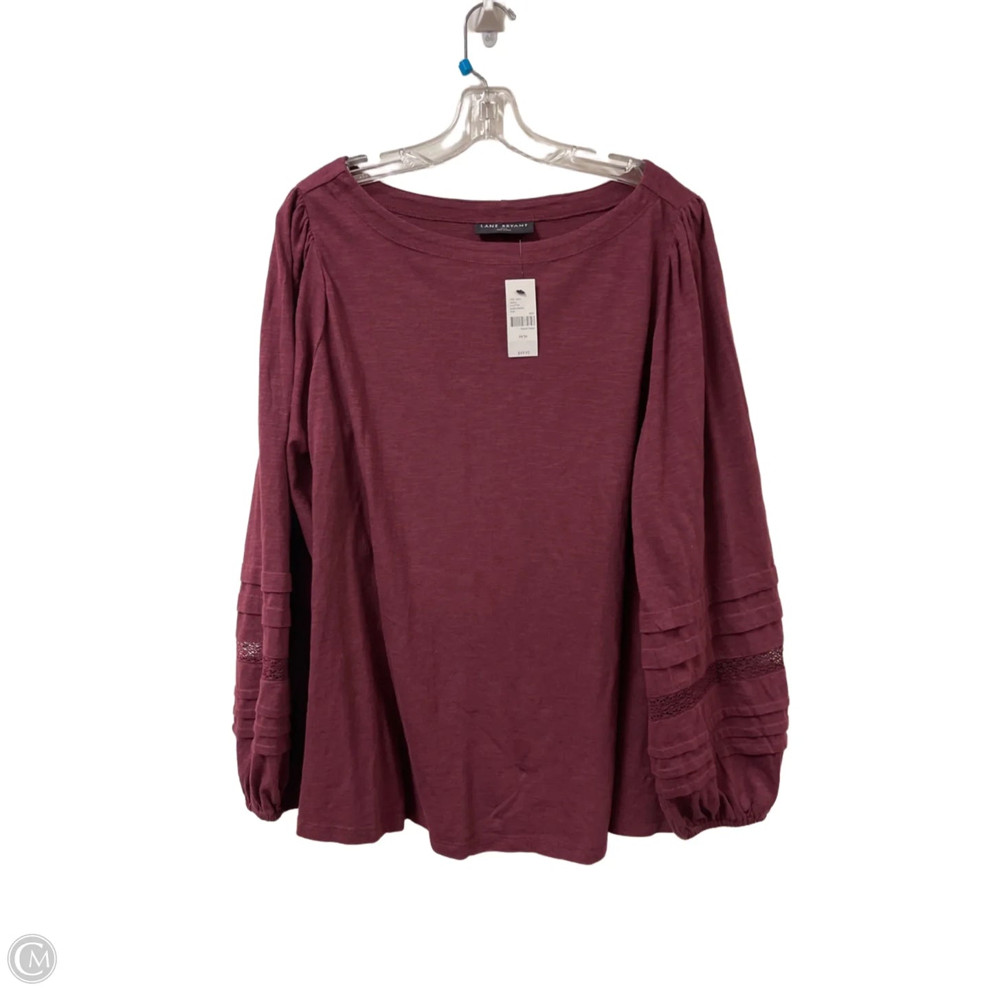 Top Long Sleeve By Lane Bryant In Red, Size: L