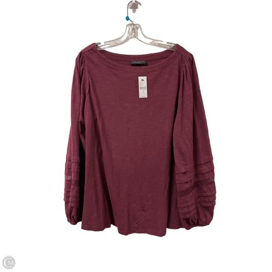 Top Long Sleeve By Lane Bryant In Red, Size: L