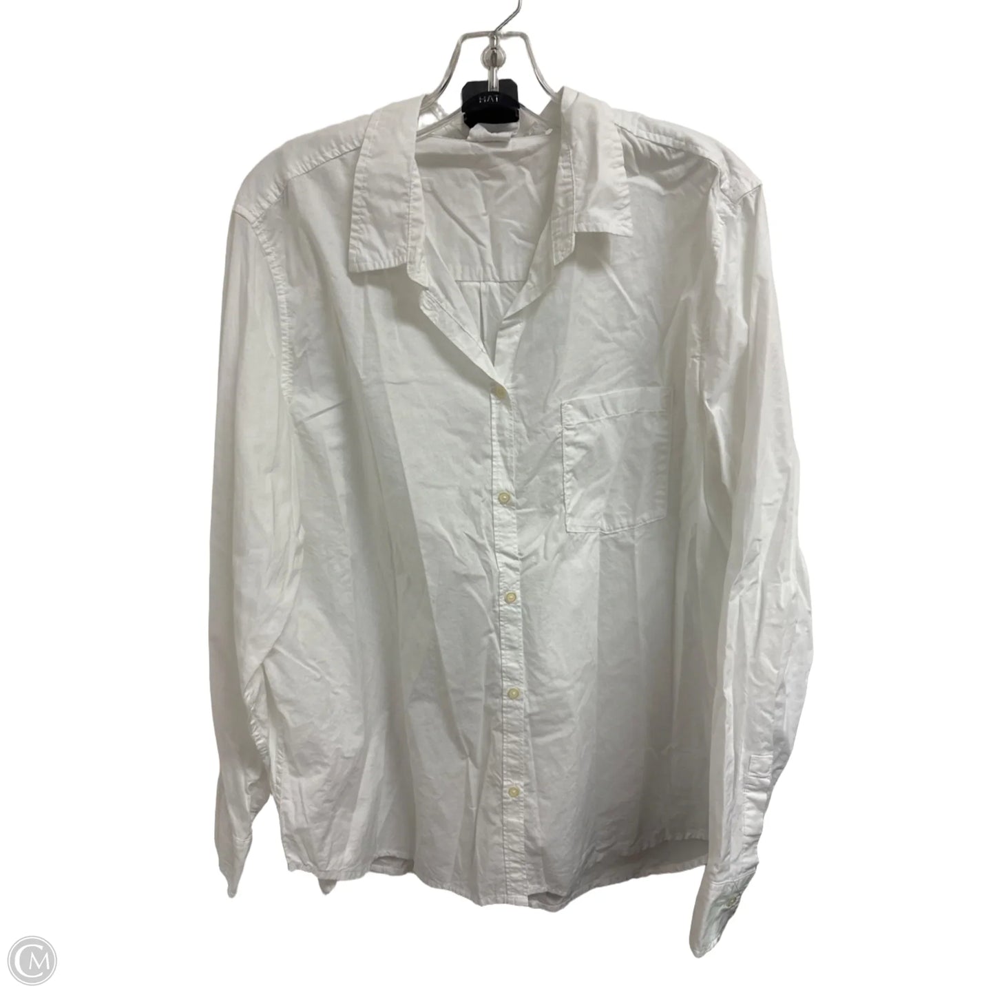 Blouse Long Sleeve By Gap In White, Size: 1x