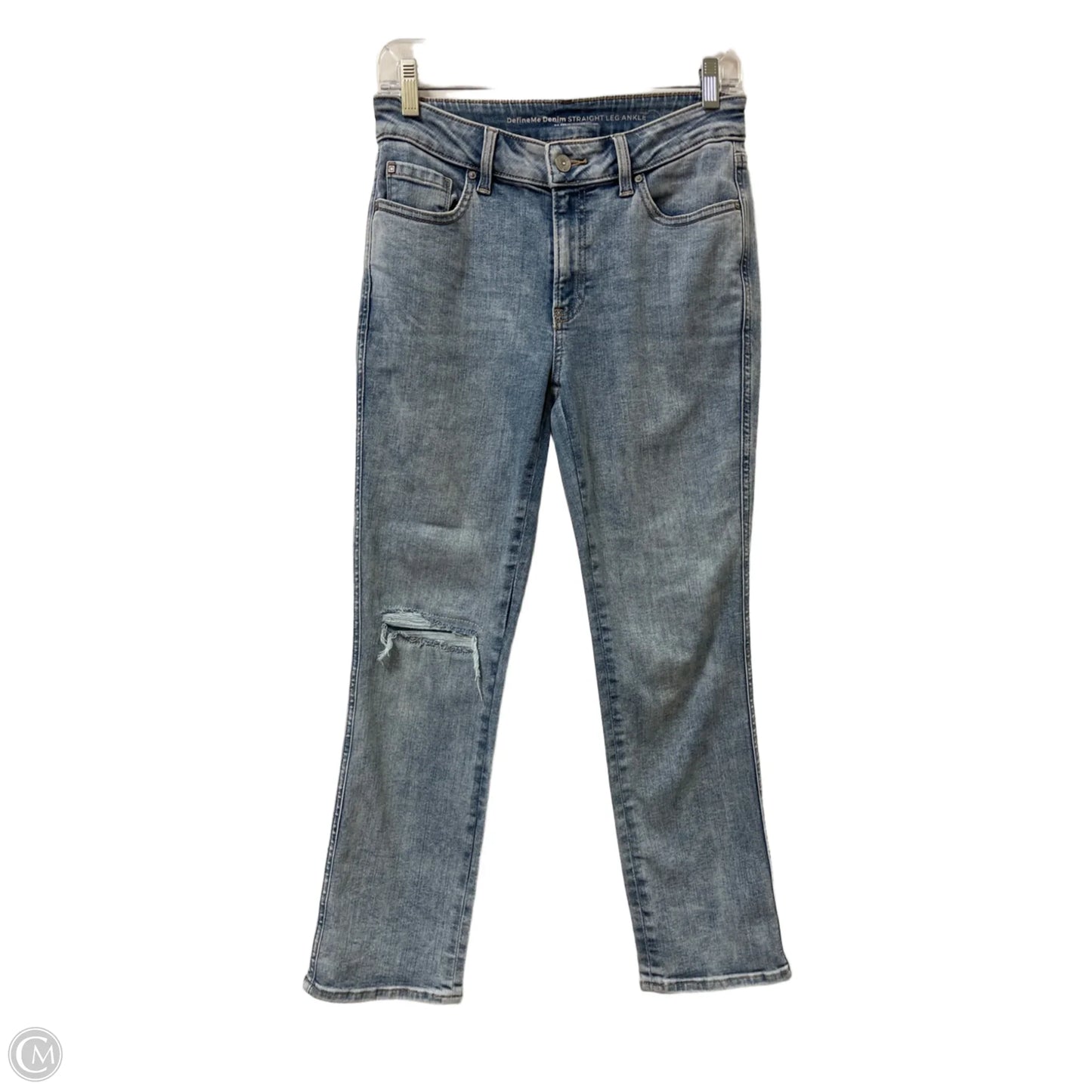Jeans Straight By Chicos In Blue Denim, Size: 2