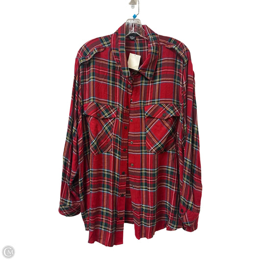 Blouse Long Sleeve By Sanctuary In Red, Size: 2x