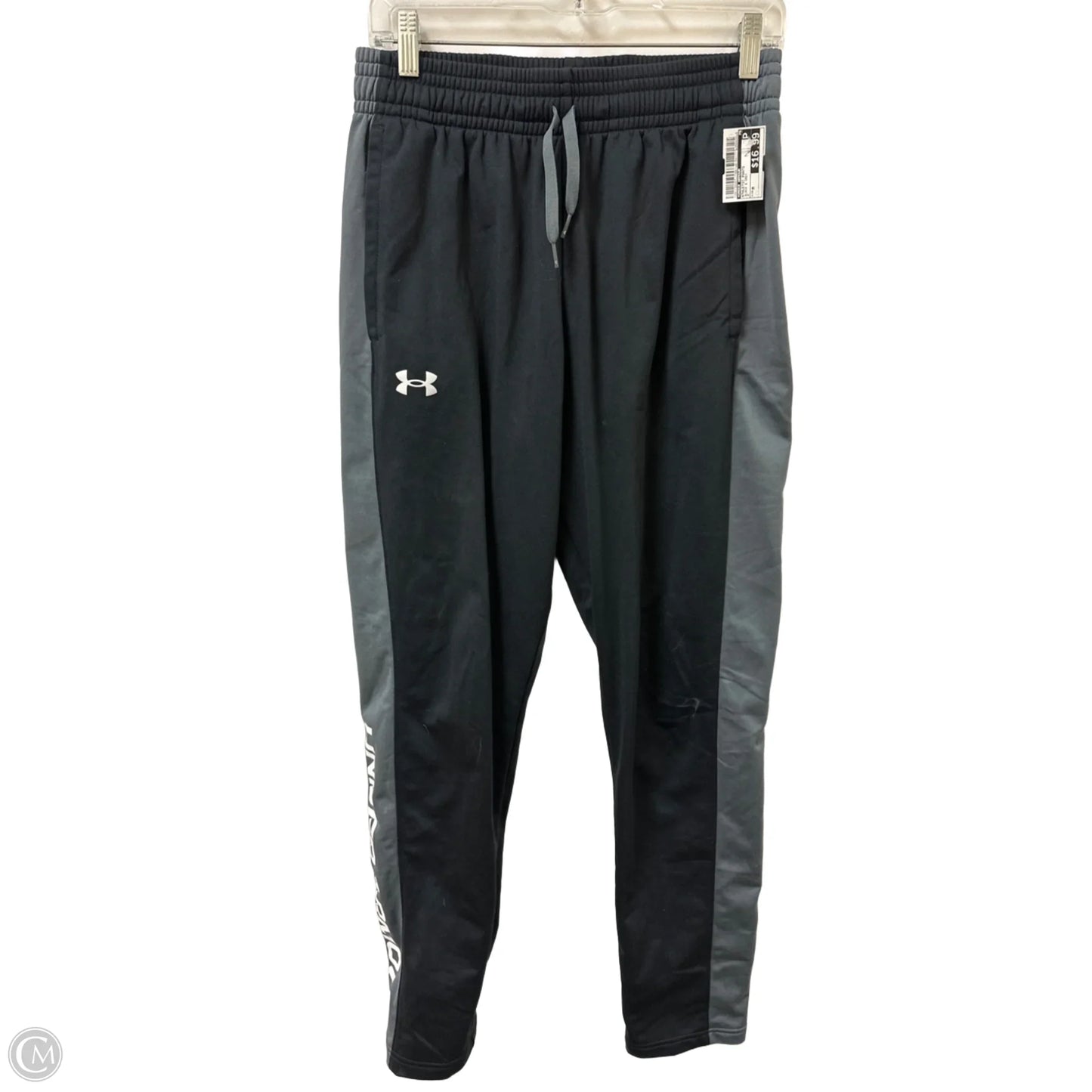Athletic Pants By Under Armour In Black & Grey, Size: M