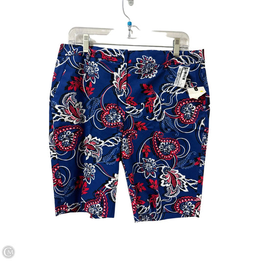 Shorts By Dana Buchman In Blue & Red & White, Size: 8
