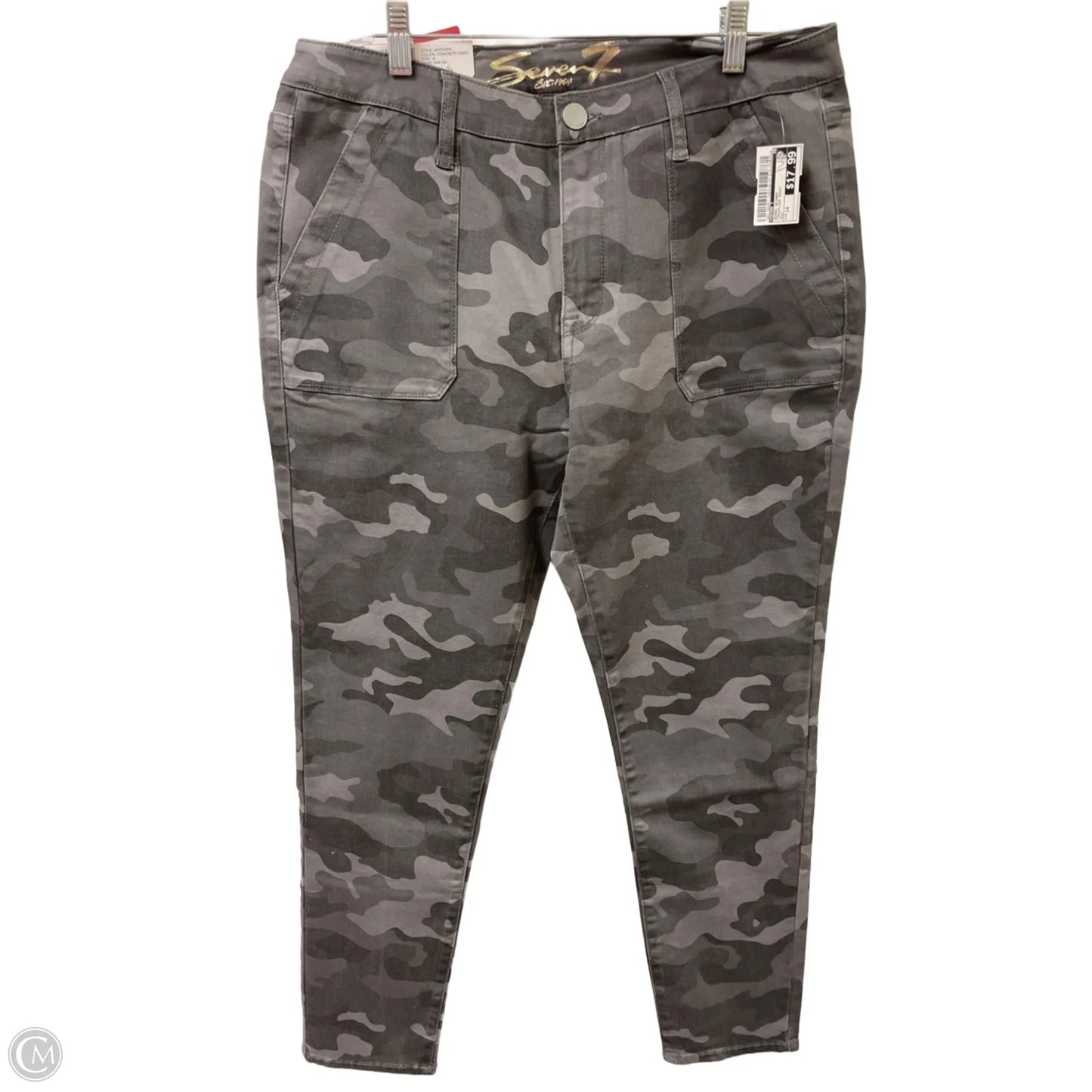 Jeans Skinny By Seven 7 In Camouflage Print, Size: 14