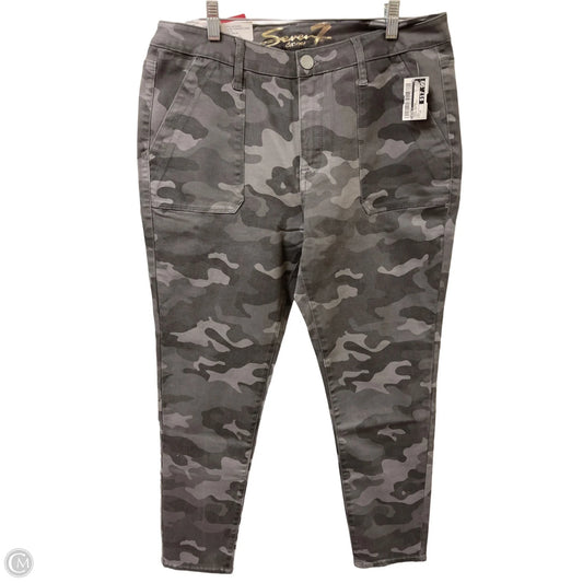 Jeans Skinny By Seven 7 In Camouflage Print, Size: 14
