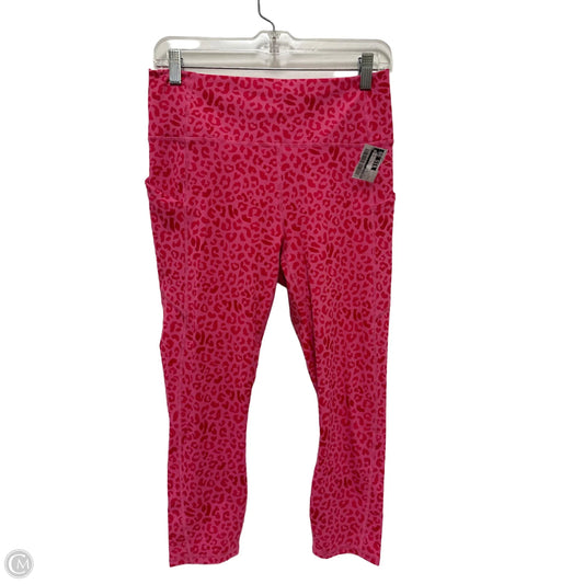 Athletic Leggings By Fabletics In Pink & Red, Size: L