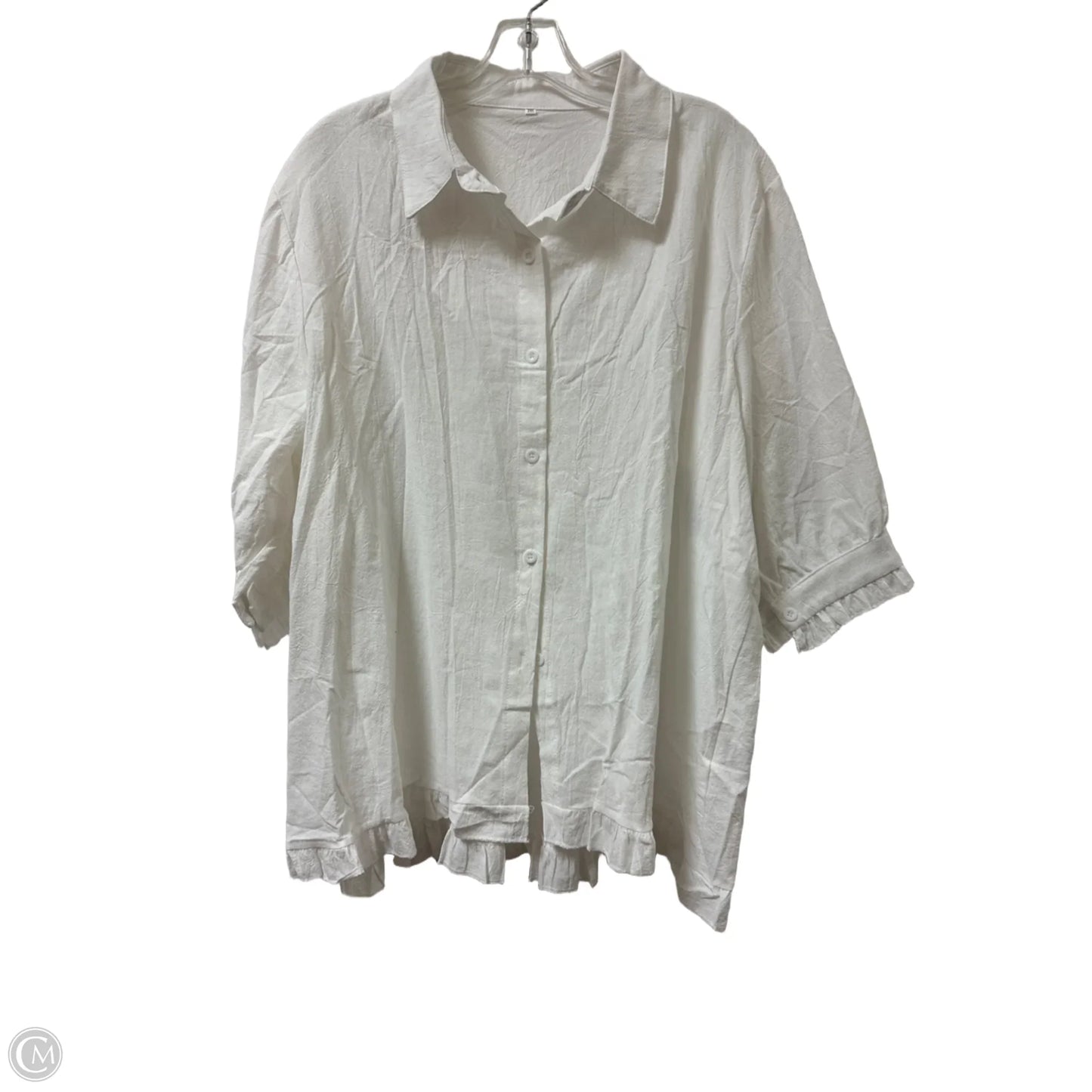 Blouse Long Sleeve By Clothes Mentor In White, Size: 3x