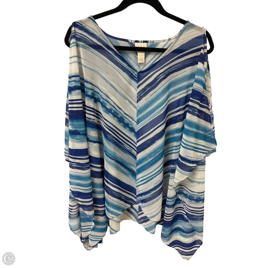 Swimwear Cover-up By Chicos In Blue & White, Size: M
