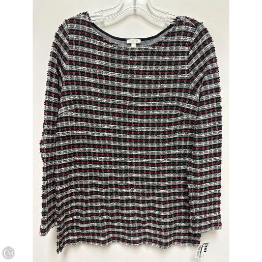 Top Long Sleeve By Talbots In Black & Red, Size: M