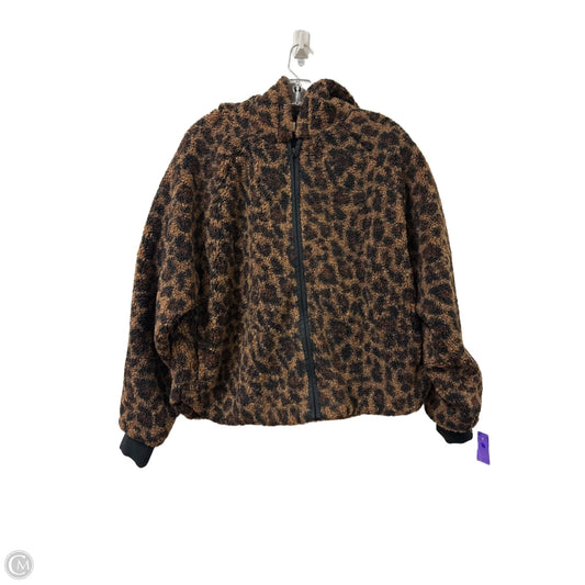 Jacket Faux Fur & Sherpa By Lou And Grey In Animal Print, Size: L