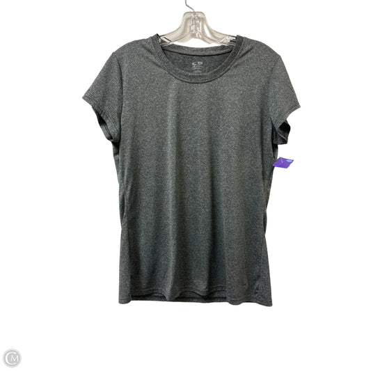 Athletic Top Short Sleeve By Champion In Grey, Size: L