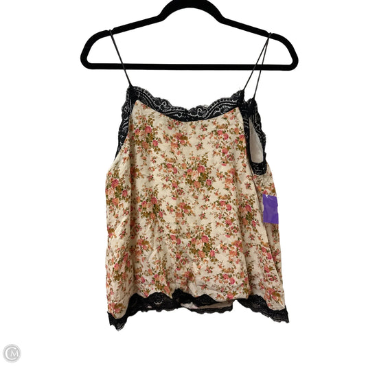 Top Sleeveless By Pol In Floral Print, Size: S