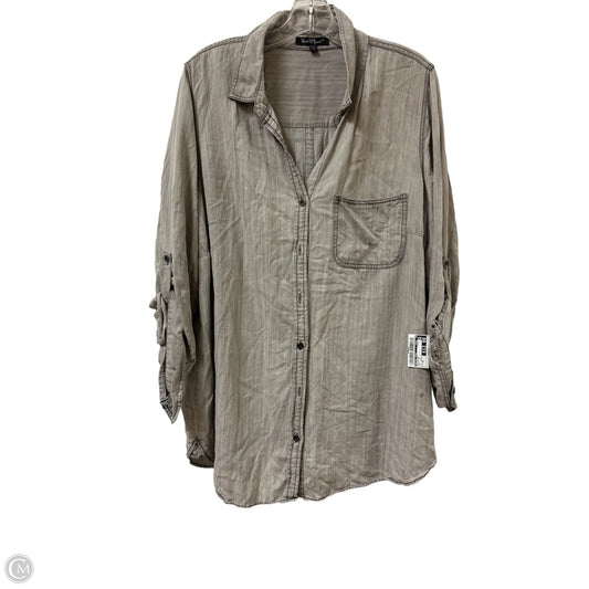 Blouse Long Sleeve By Velvet Heart In Grey, Size: 1x