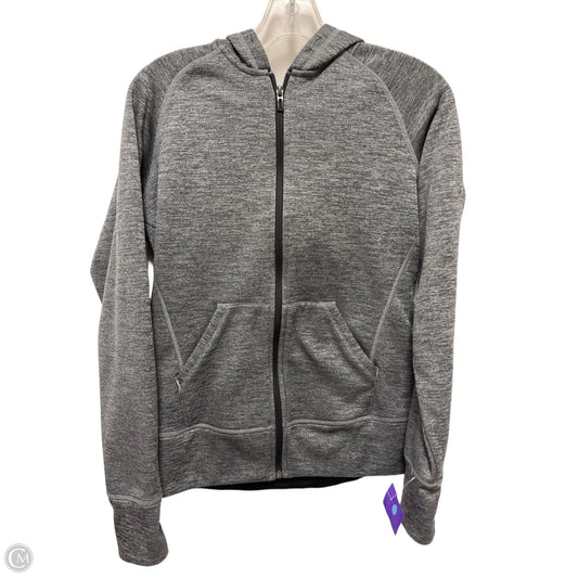 Athletic Jacket By Adidas In Grey, Size: S