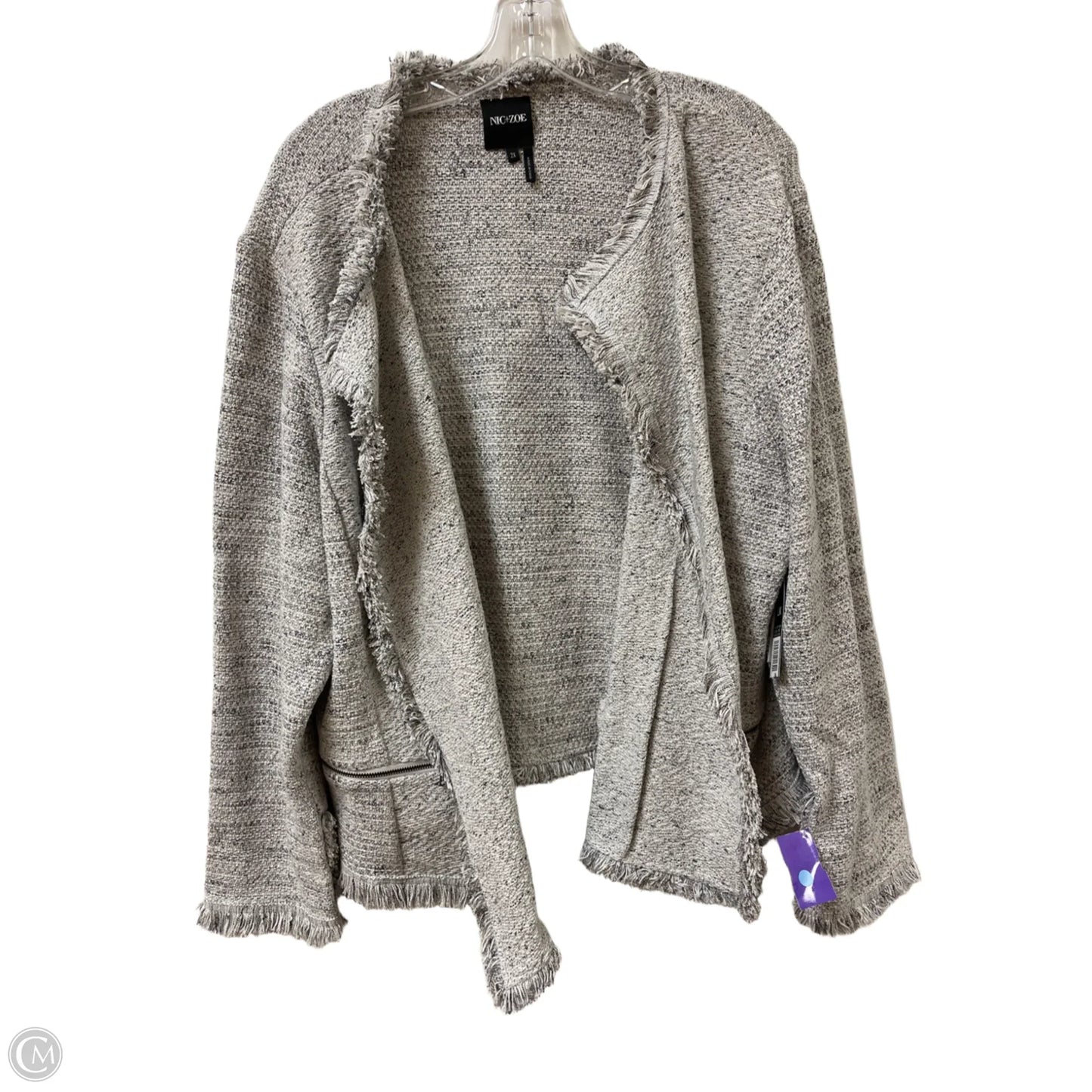 Blazer By Nic + Zoe In Grey, Size: 2x