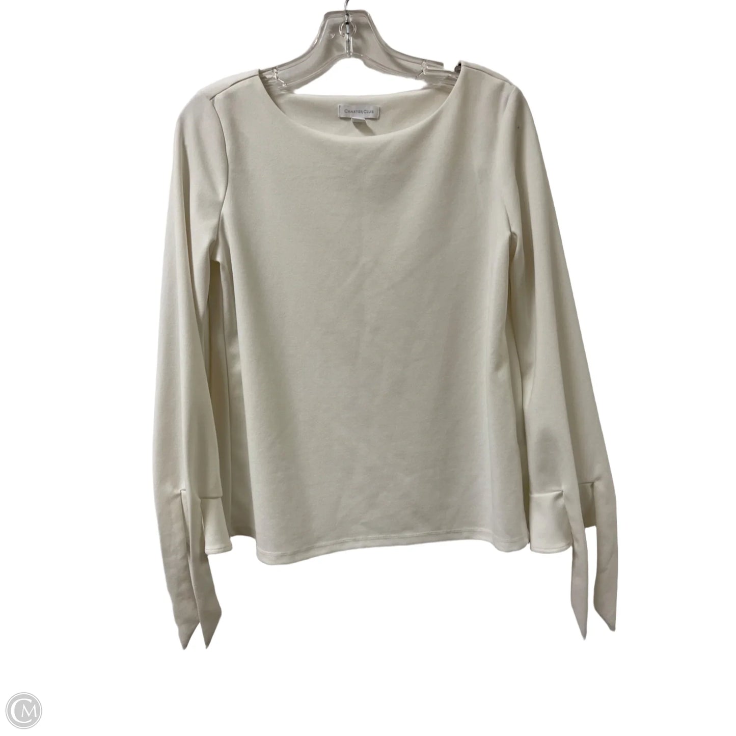 Top Long Sleeve By Charter Club In White, Size: Mp