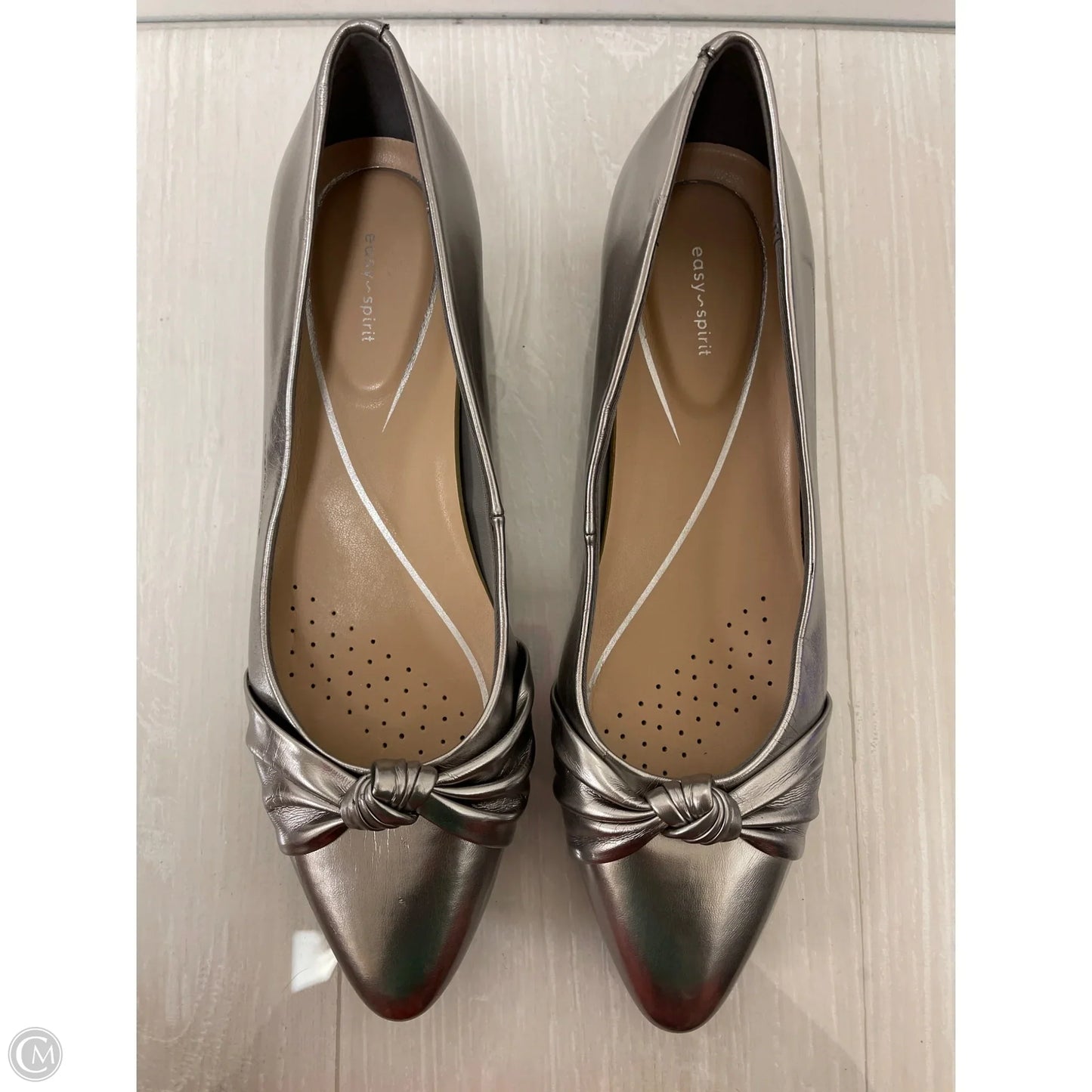 Shoes Heels Block By Easy Spirit In Silver, Size: 9