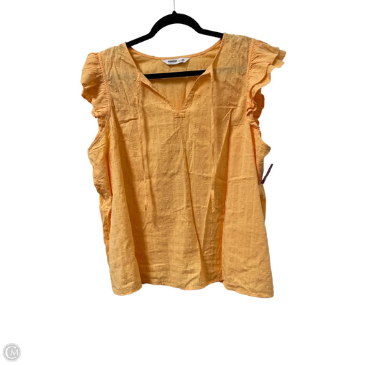 Top Short Sleeve By Sonoma In Orange, Size: 1x
