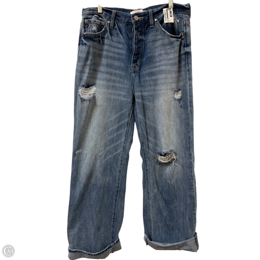 Jeans Wide Leg By Kancan In Blue Denim, Size: 8