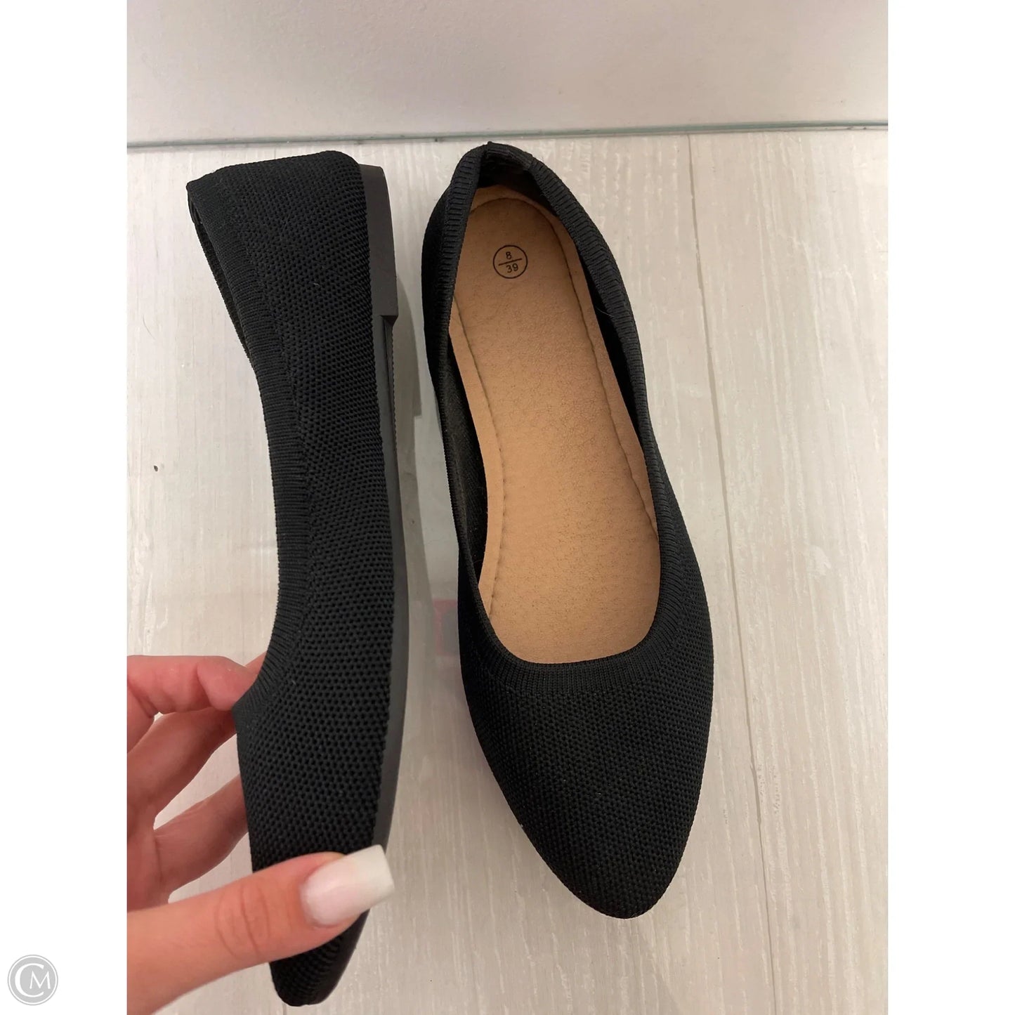 Shoes Flats By Clothes Mentor In Black, Size: 8