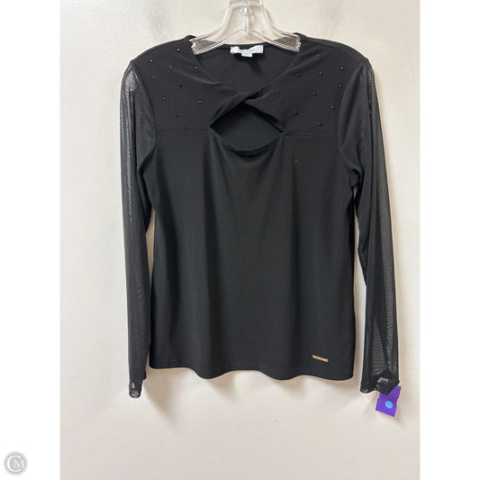 Top Long Sleeve By Nine West In Black, Size: S