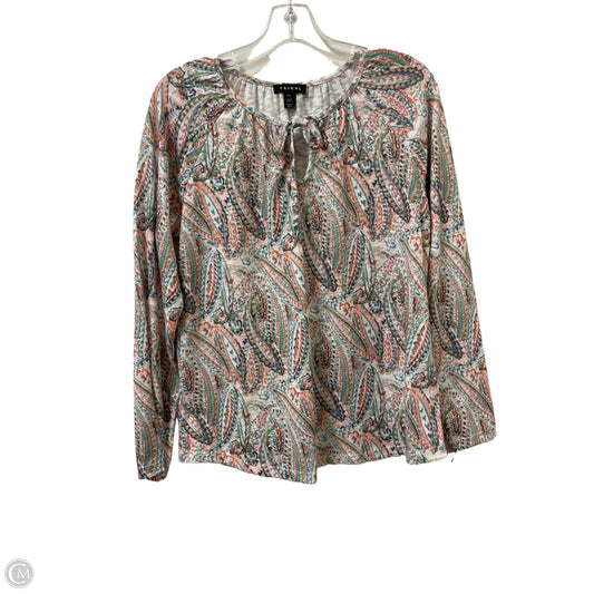 Top Long Sleeve By Tribal In Paisley Print, Size: S