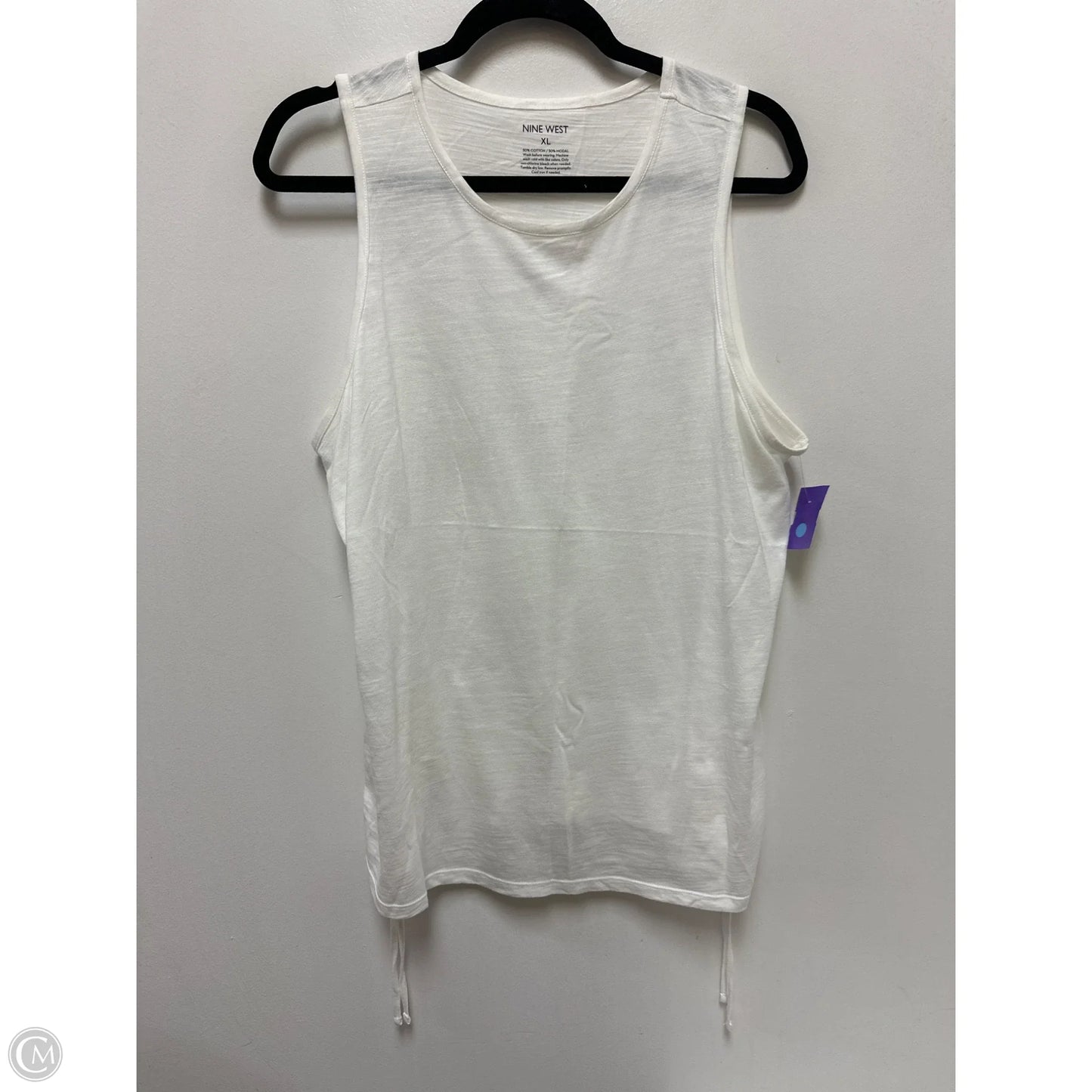 Top Sleeveless By Nine West In White, Size: Xl