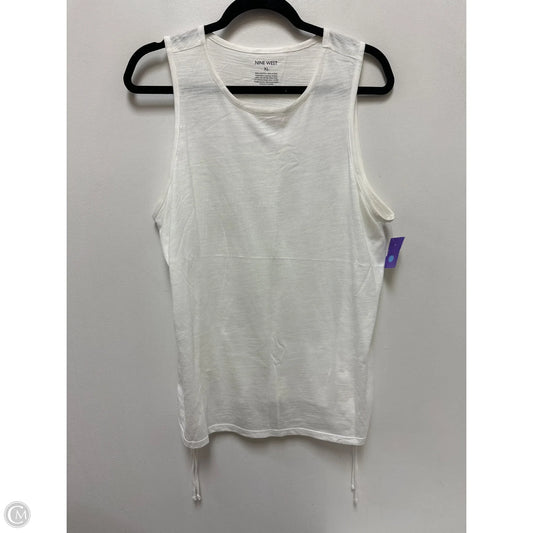 Top Sleeveless By Nine West In White, Size: Xl