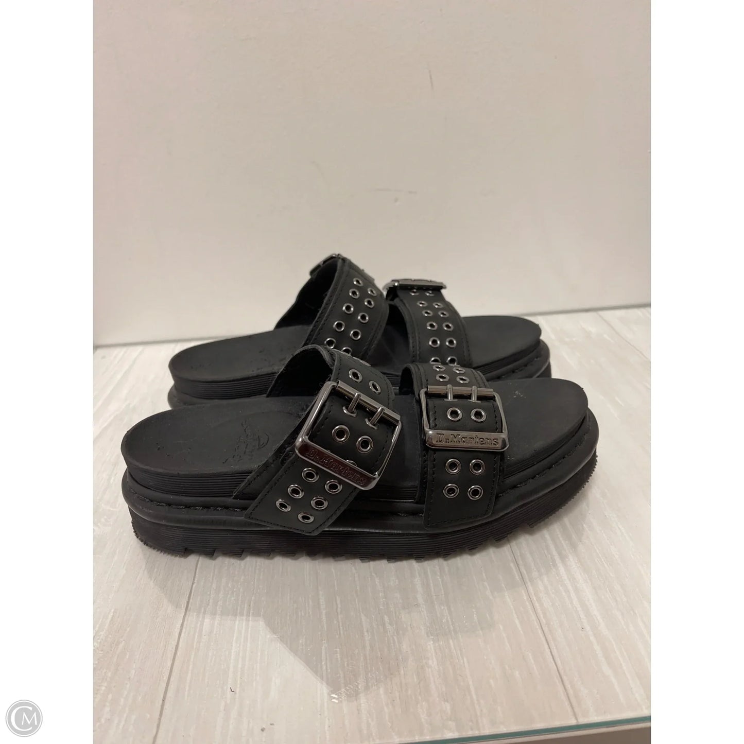 Sandals Heels Platform By Dr Martens In Black, Size: 9