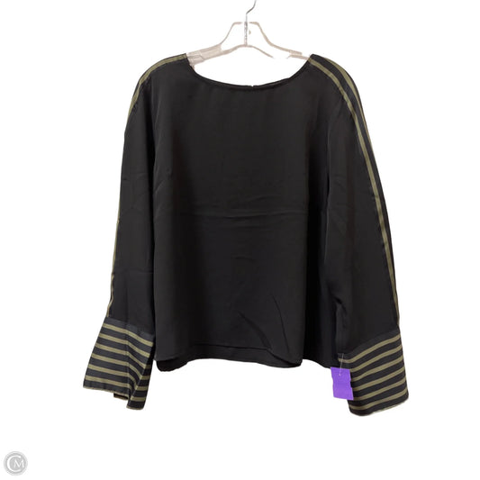Top Long Sleeve By Vince Camuto In Black & Green, Size: Xl