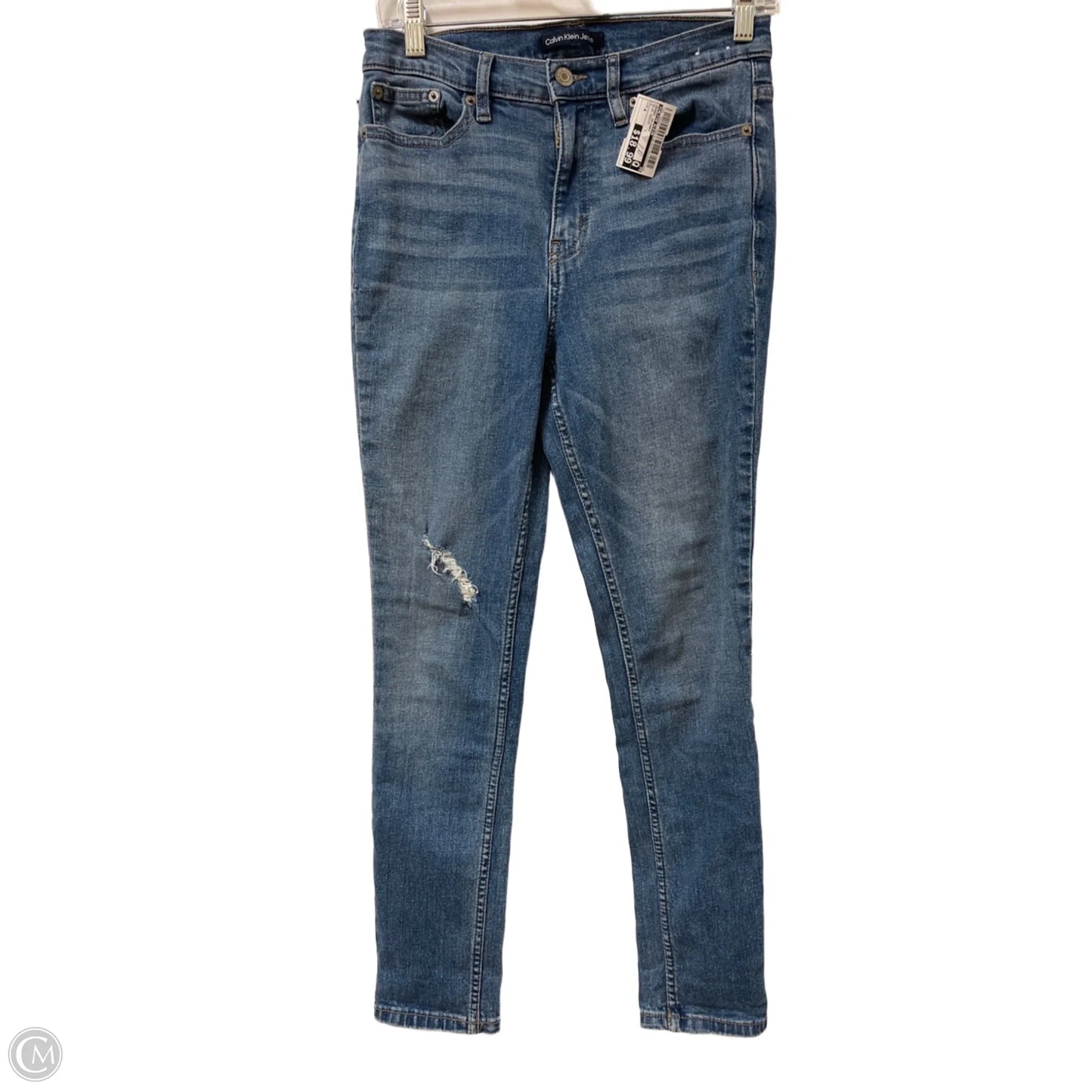 Jeans Skinny By Calvin Klein In Blue Denim, Size: 4