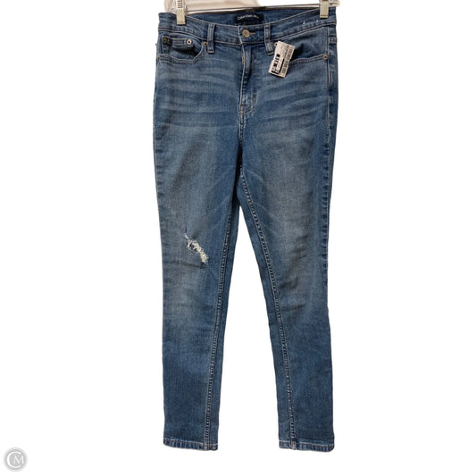 Jeans Skinny By Calvin Klein In Blue Denim, Size: 4