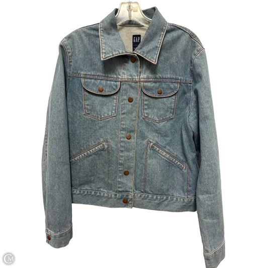 Jacket Denim By Gap In Blue Denim, Size: Xl