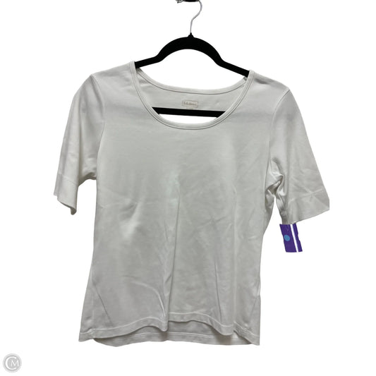 Top Short Sleeve By L.l. Bean In White, Size: Sp