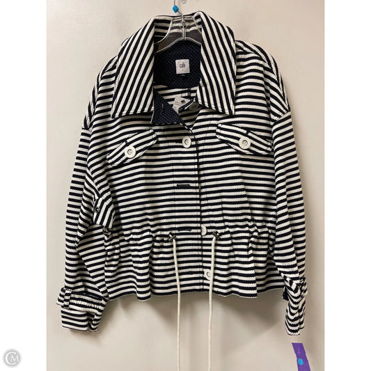 Jacket Other By Cabi In Blue & White, Size: L