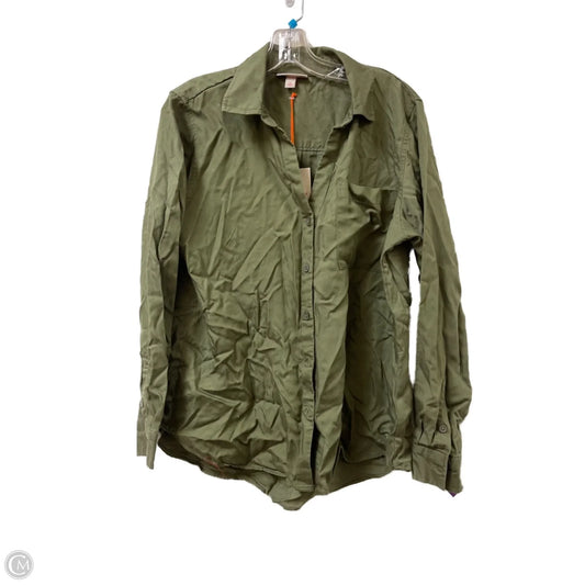 Blouse Long Sleeve By Knox Rose In Green, Size: M