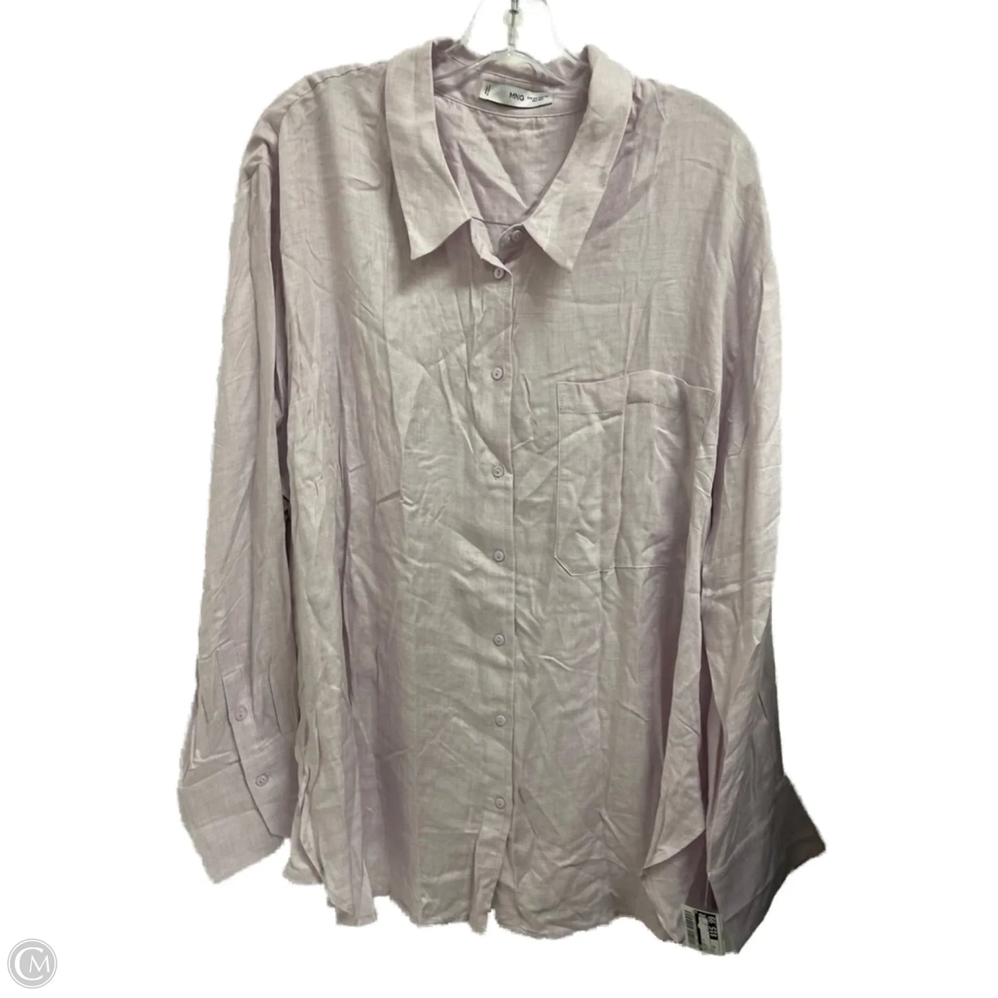 Blouse Long Sleeve By Mng In Purple, Size: 2x