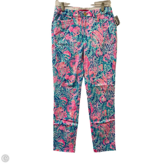Pants Designer By Lilly Pulitzer In Blue & Pink, Size: 4